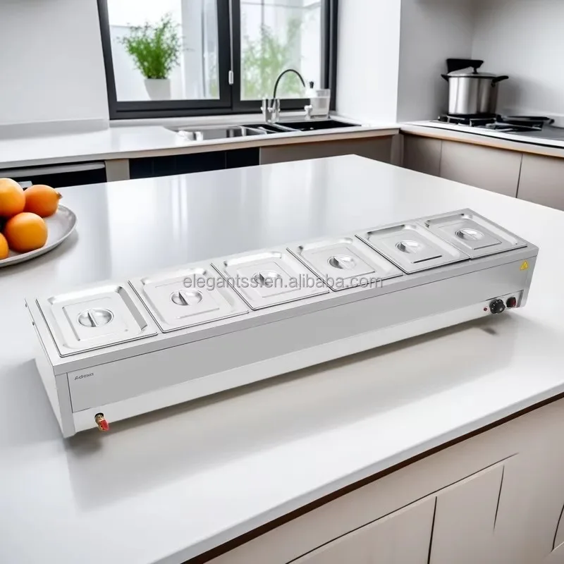 Bain Marie Food Warmer - Commercial Food Warmer Steam Table Buffet