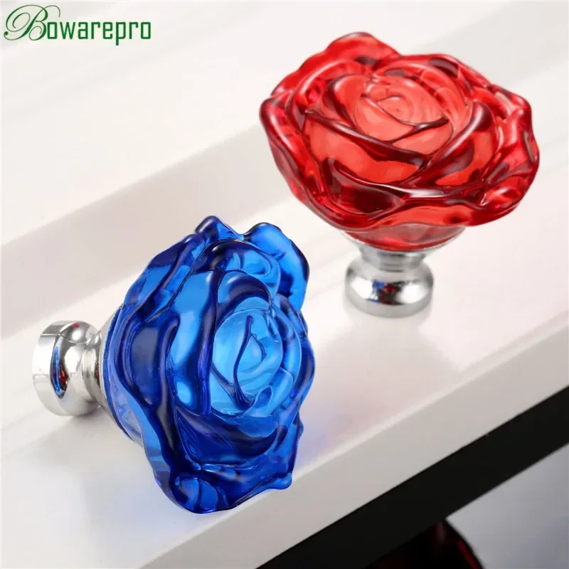 Commercial Kitchen Cabinet - bowarepro 50MM Crystal Rose Glass Handle