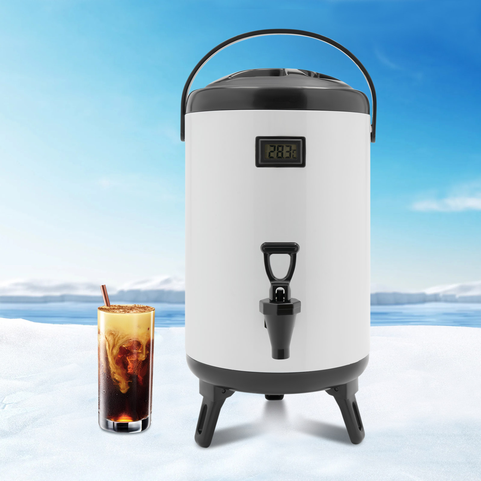 Cold Drink Dispenser - Stainless Steel Insulated Beverage Dispenser Cold