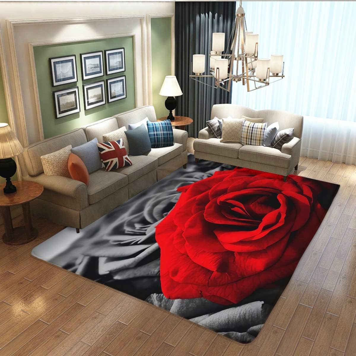 Blue Rose Flower on Black Back - Commercial Kitchen Background ulasan dan harga