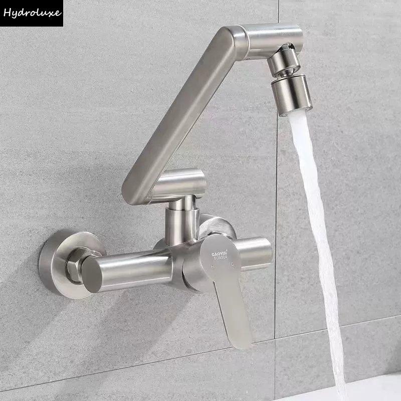 Stainless Steel Wall Mounted K - Commercial Kitchen Faucet ulasan dan harga