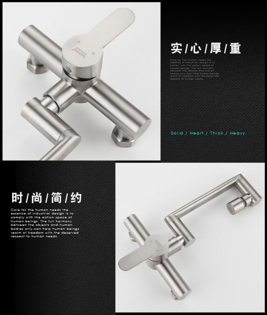 Stainless Steel Wall Mounted K - Commercial Kitchen Faucet ulasan dan harga