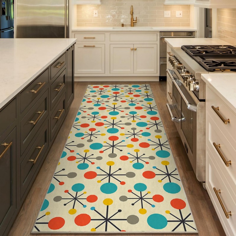 Mediterranean Floral Runner Ru - Commercial Kitchen Background ulasan dan harga