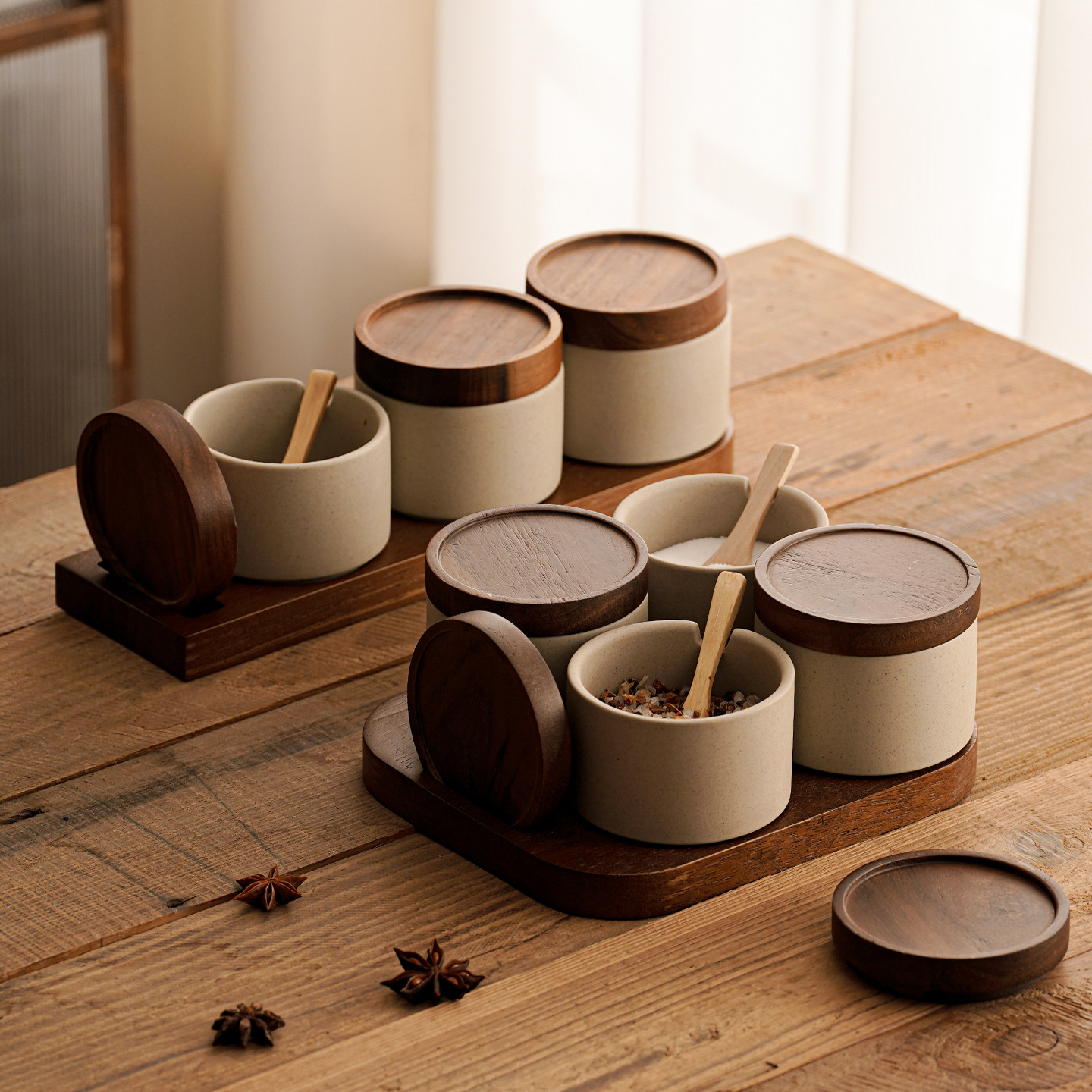 New Ceramic Spice Jar Set Japa - Commercial Kitchen Japanese ulasan dan harga
