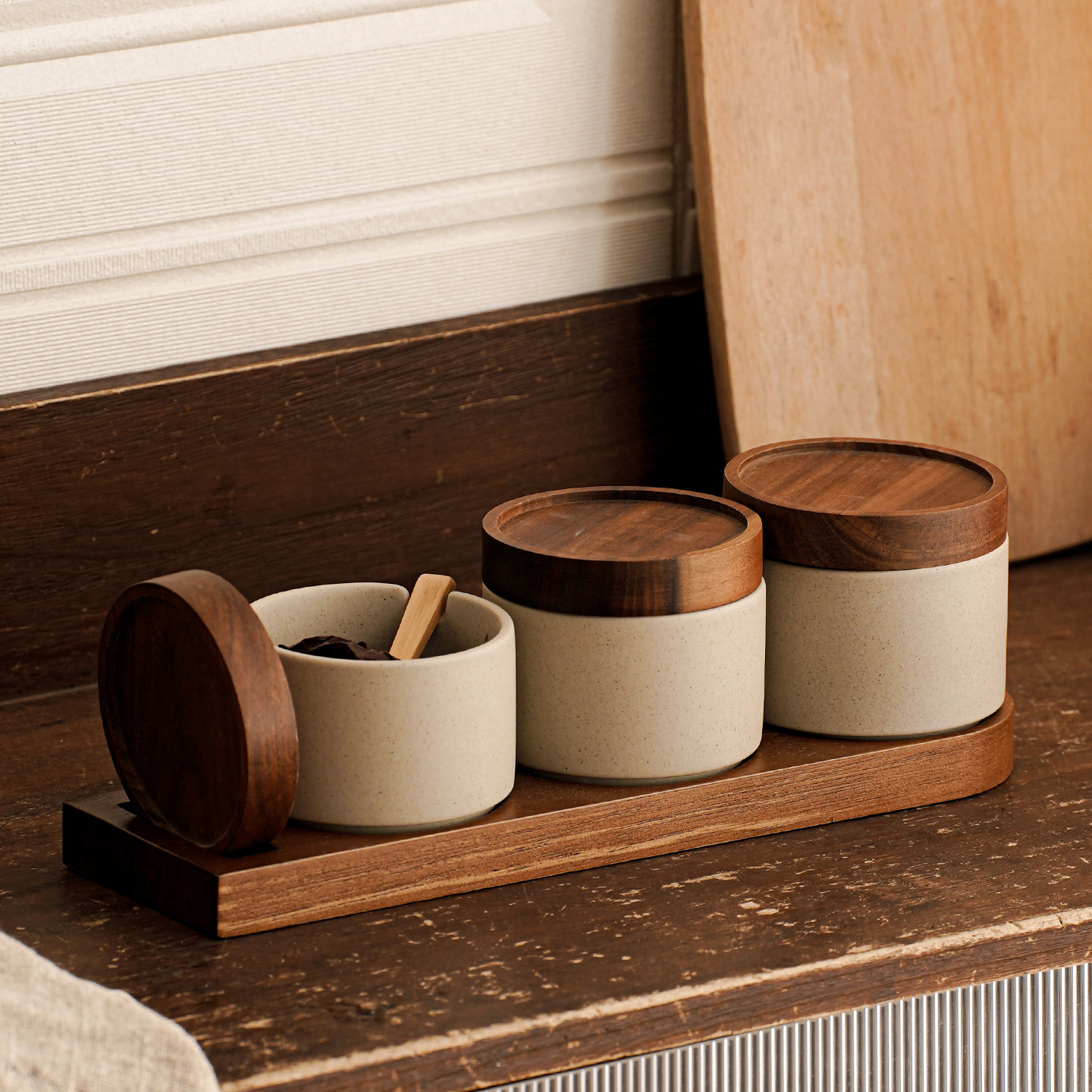New Ceramic Spice Jar Set Japa - Commercial Kitchen Japanese ulasan dan harga