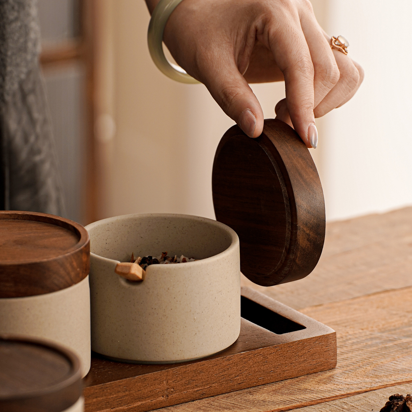 New Ceramic Spice Jar Set Japa - Commercial Kitchen Japanese ulasan dan harga