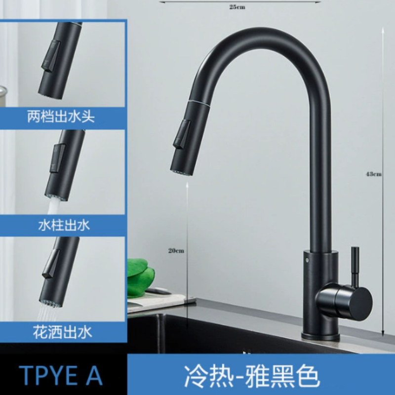 Modern Matte Black Kitchen Fau - Commercial Kitchen Faucet ulasan dan harga