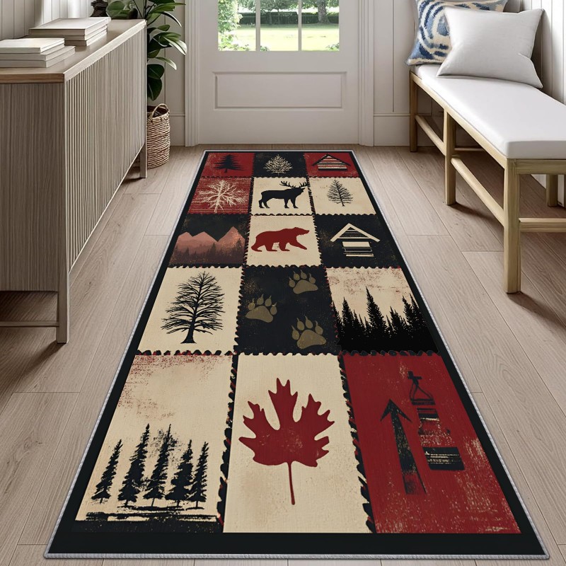 Colorful Tiger Runner Rug Pink - Commercial Kitchen Background ulasan dan harga