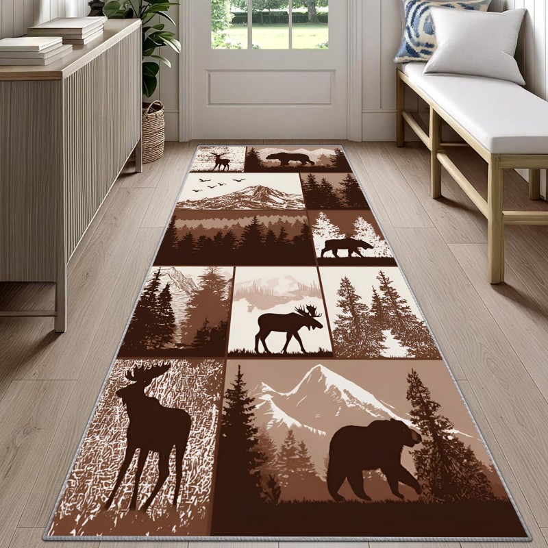Colorful Tiger Runner Rug Pink - Commercial Kitchen Background ulasan dan harga