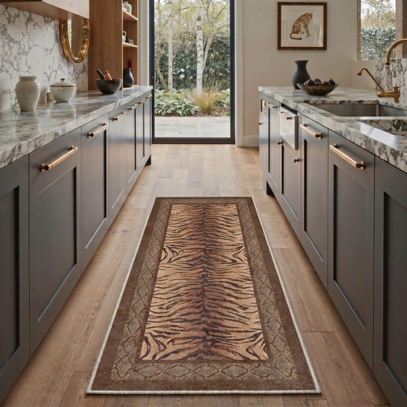 Persian Floral Runner Rug Beig - Commercial Kitchen Background ulasan dan harga