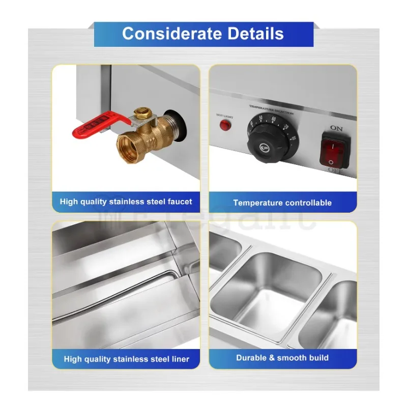 Commercial Food Warmer Steam T - Bain Marie Food Warmer ulasan dan harga
