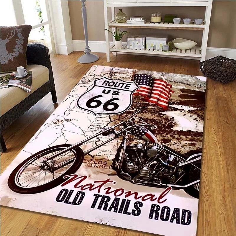 Route 66 Motorcycle Vintage Ca - Commercial Kitchen Floor ulasan dan harga
