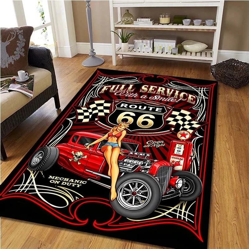 Route 66 Motorcycle Vintage Ca - Commercial Kitchen Floor ulasan dan harga
