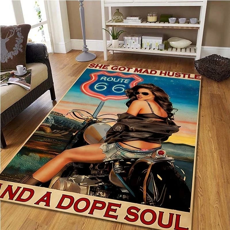 Route 66 Motorcycle Vintage Ca - Commercial Kitchen Floor ulasan dan harga