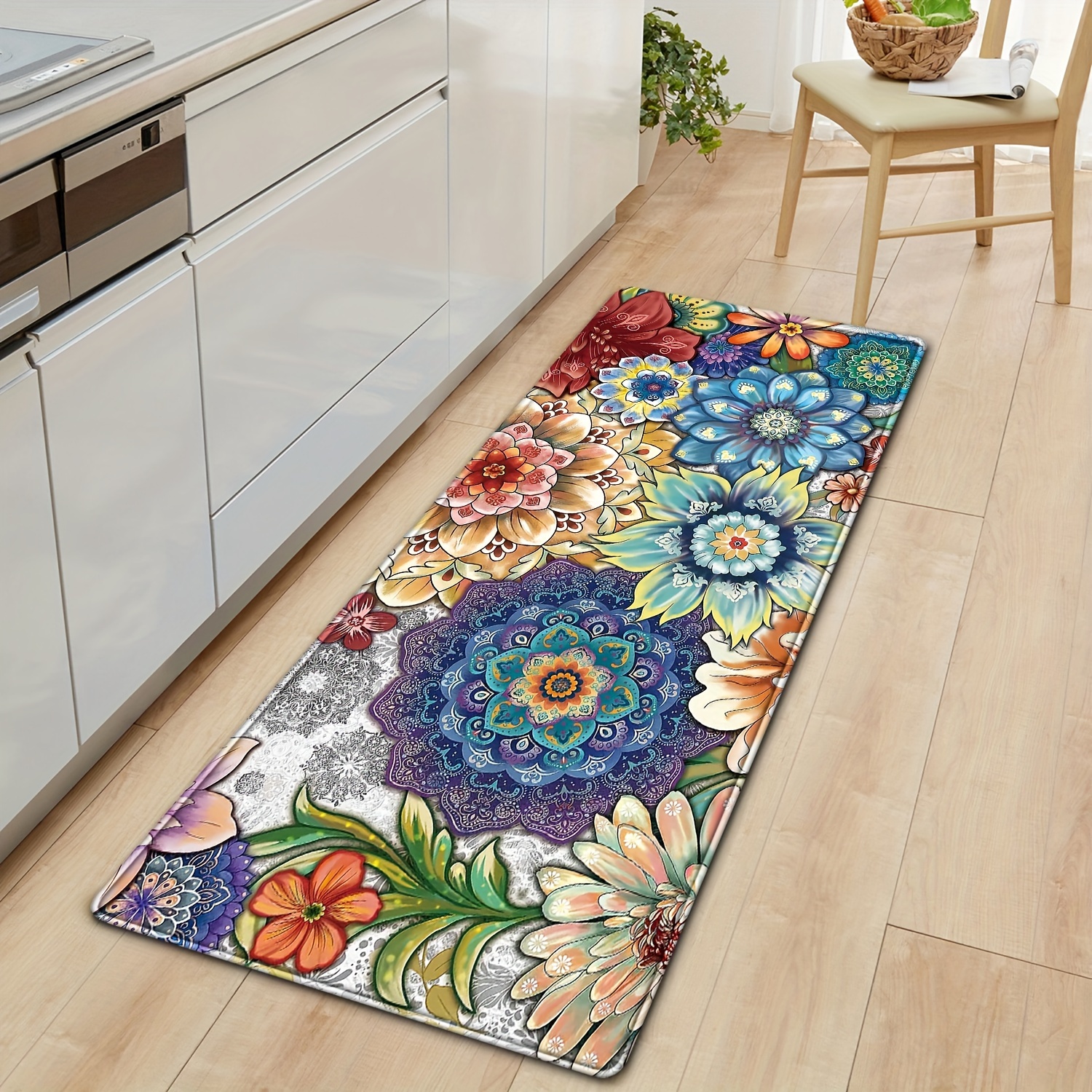 Vintage Floral Pattern Kitchen - Commercial Kitchen Background ulasan dan harga