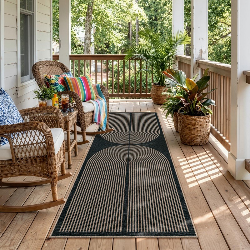 Art Deco Runner Rug Green Back - Commercial Kitchen Background ulasan dan harga