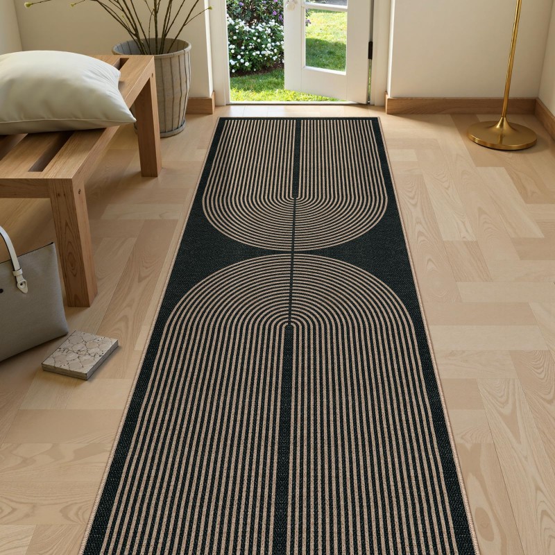 Art Deco Runner Rug Green Back - Commercial Kitchen Background ulasan dan harga