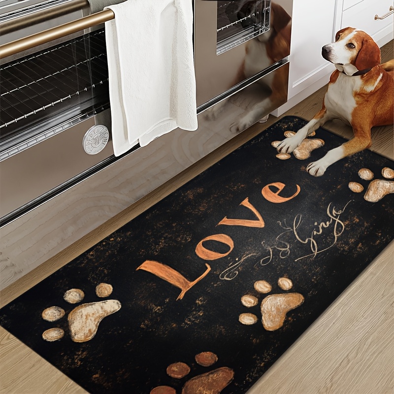 Cat Dog Paw Print Pattern Kitc - Commercial Kitchen Background ulasan dan harga