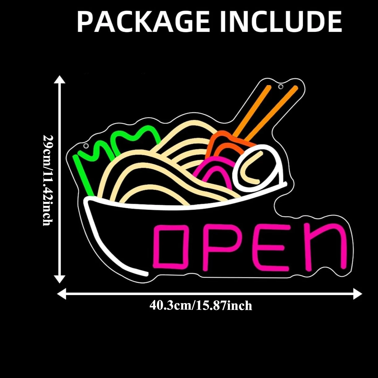 Ramen Bowl Neon Light Open LED - Commercial Kitchen Japanese ulasan dan harga
