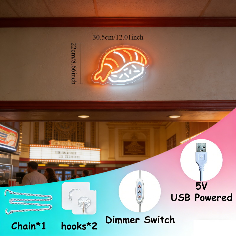 Sushi Shaped Orange White LED  - Commercial Kitchen Japanese ulasan dan harga