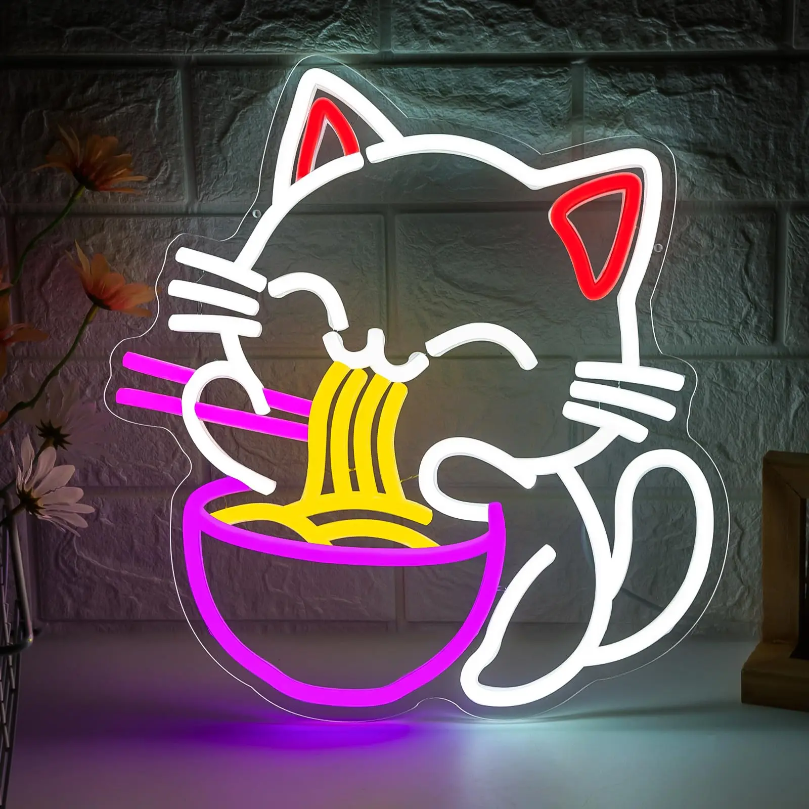 Fortune Cat Ramen Neon Sign Ja - Commercial Kitchen Japanese ulasan dan harga