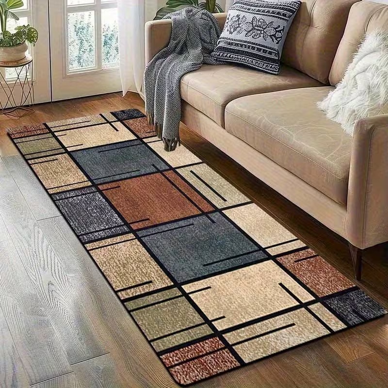 Modern Geometric Patchwork Run - Commercial Kitchen Floor ulasan dan harga