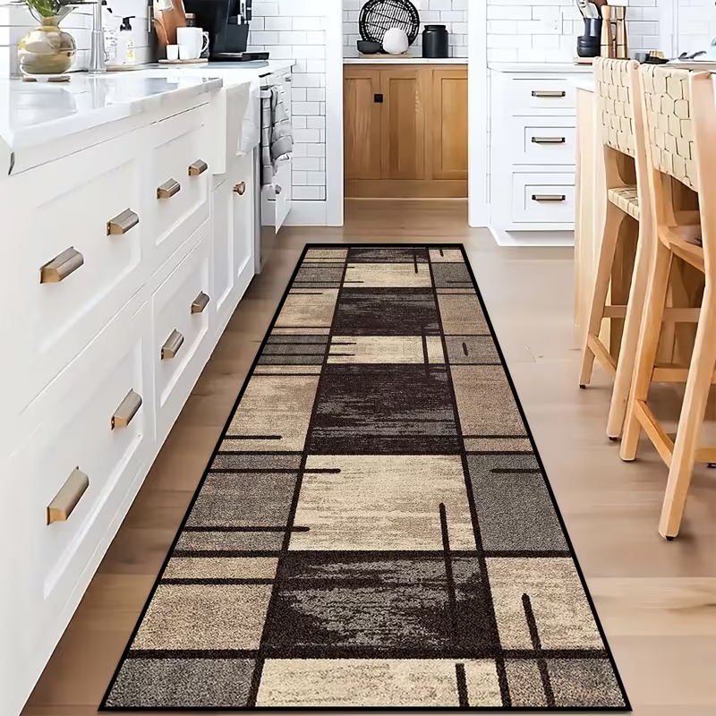 Modern Geometric Patchwork Run - Commercial Kitchen Floor ulasan dan harga