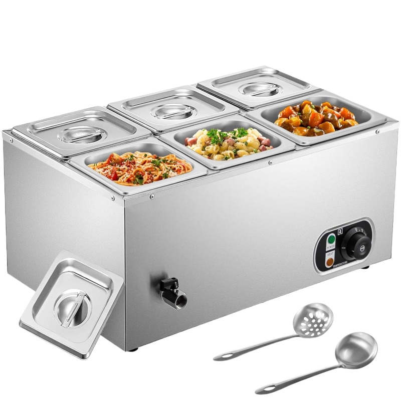6 Tanks Commercial Bain Marie  - Bain Marie Food Warmer ulasan dan harga