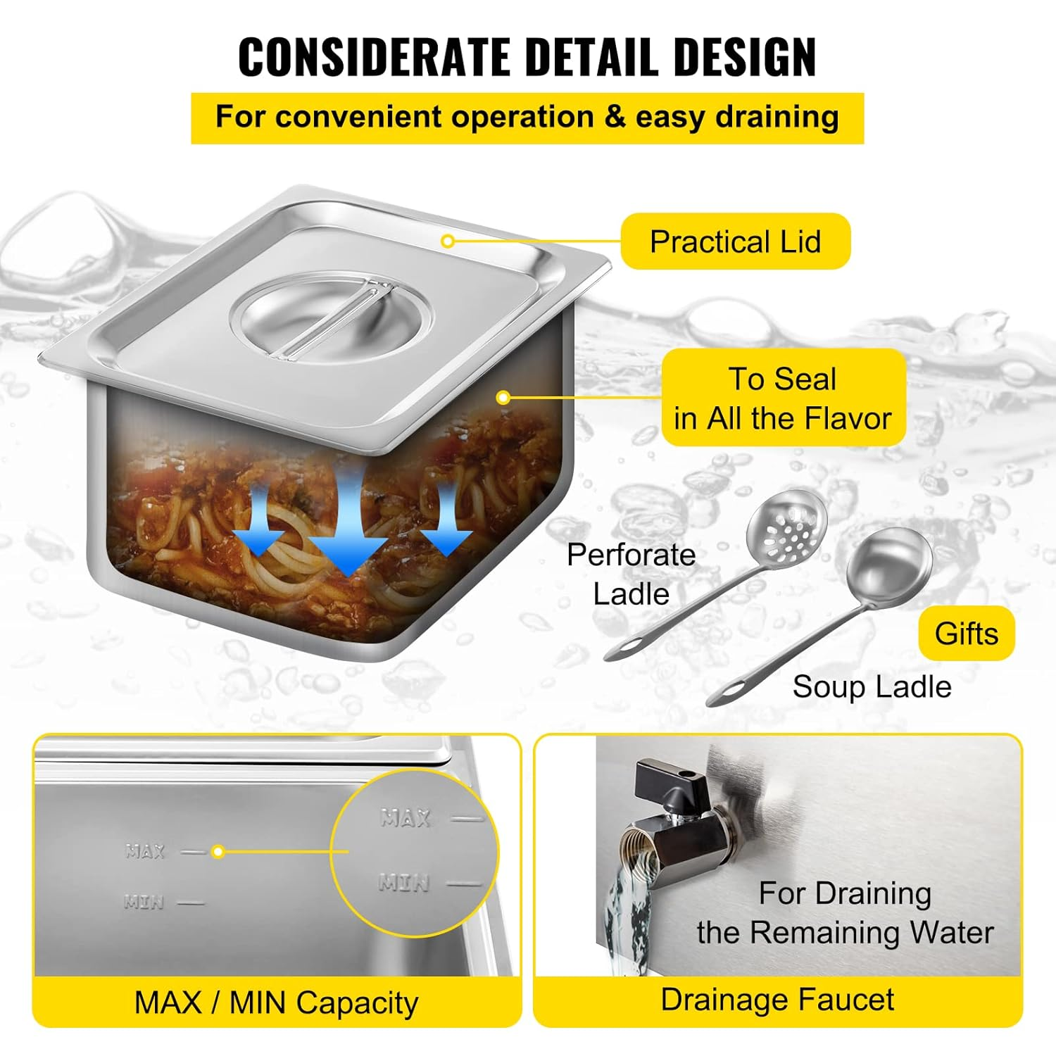 6 Tanks Commercial Bain Marie  - Bain Marie Food Warmer ulasan dan harga