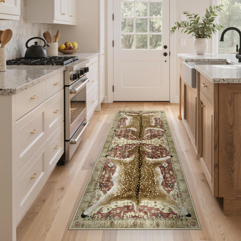 Mushroom Butterfly Runner Rug  - Commercial Kitchen Background ulasan dan harga