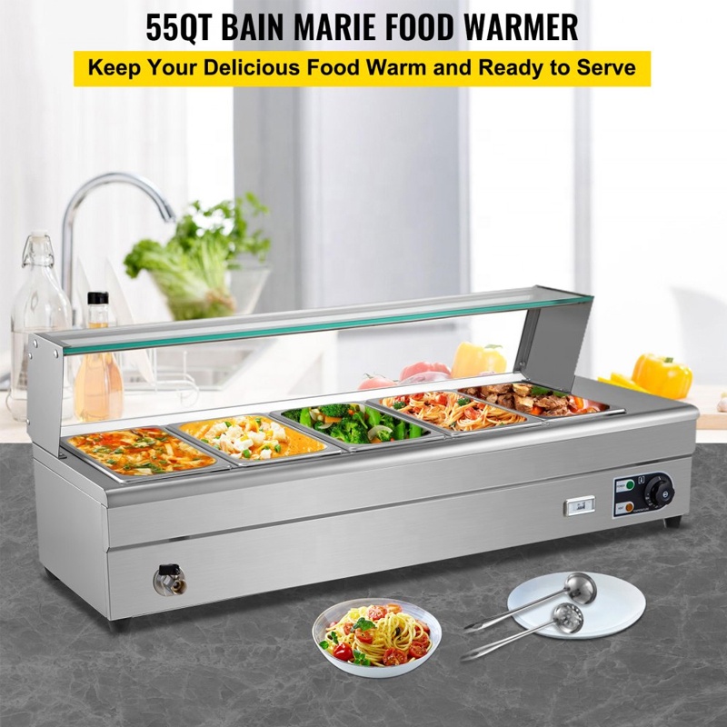Pans Electric Industrial Table - Bain Marie Food Warmer ulasan dan harga