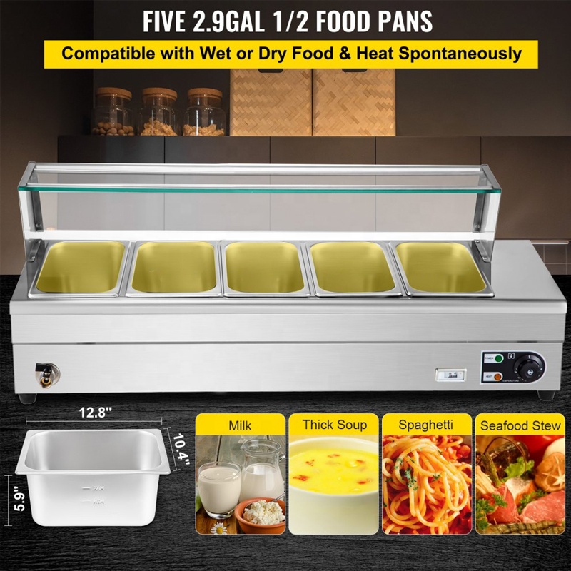 Pans Electric Industrial Table - Bain Marie Food Warmer ulasan dan harga
