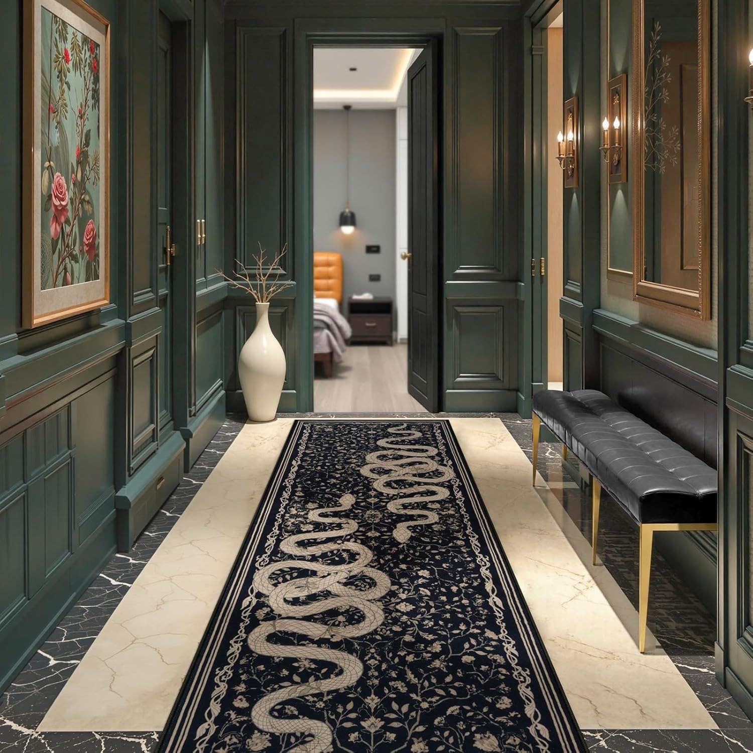 Hallway Carpet Runner Rug Blac - Commercial Kitchen Floor ulasan dan harga