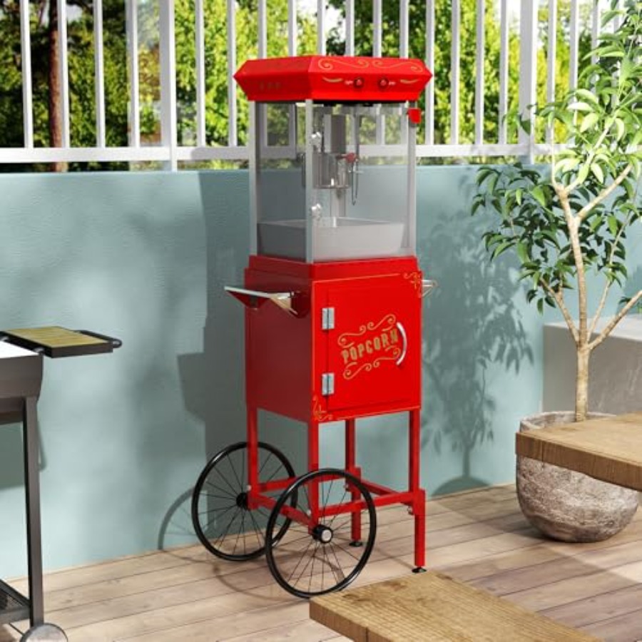 Popcorn Machine with Cart on W - Commercial Popcorn Machine ulasan dan harga