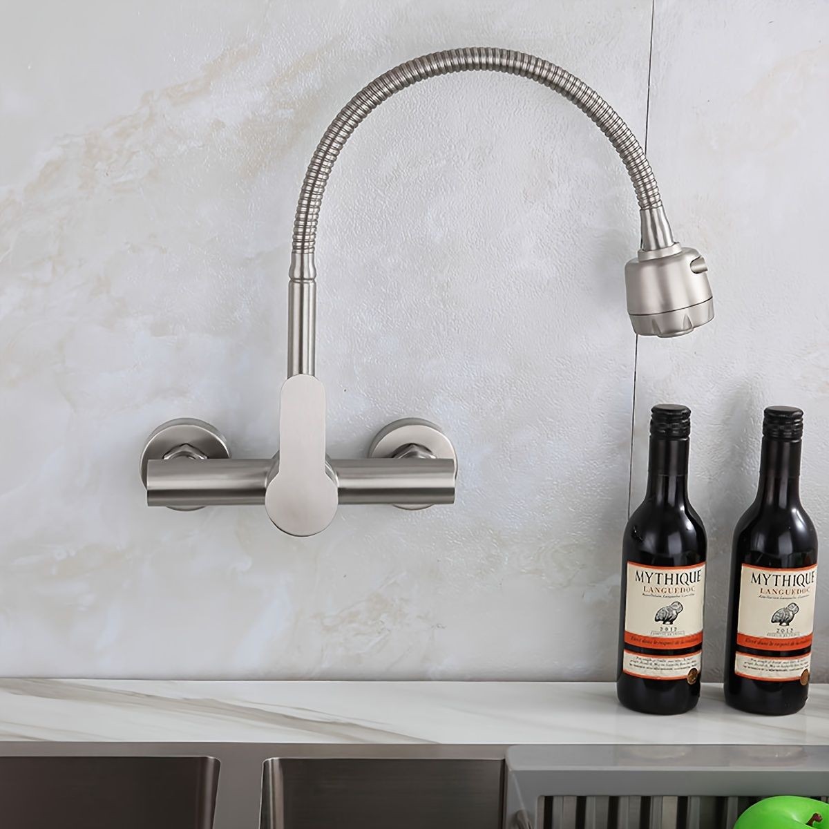 Wall-Mounted Kitchen Faucet, S - Commercial Kitchen Faucet ulasan dan harga