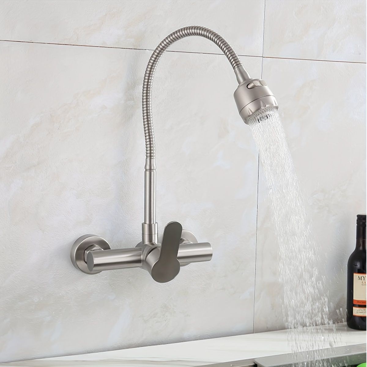 Wall-Mounted Kitchen Faucet, S - Commercial Kitchen Faucet ulasan dan harga