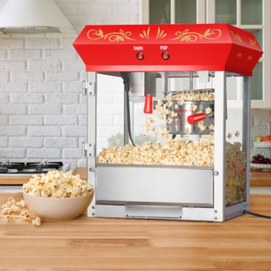 Popcorn Machine 4oz Popper wit - Commercial Popcorn Machine ulasan dan harga
