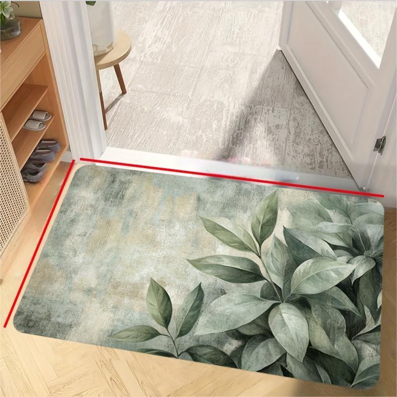 Green Leaf Plant Pattern Kitch - Commercial Kitchen Background ulasan dan harga
