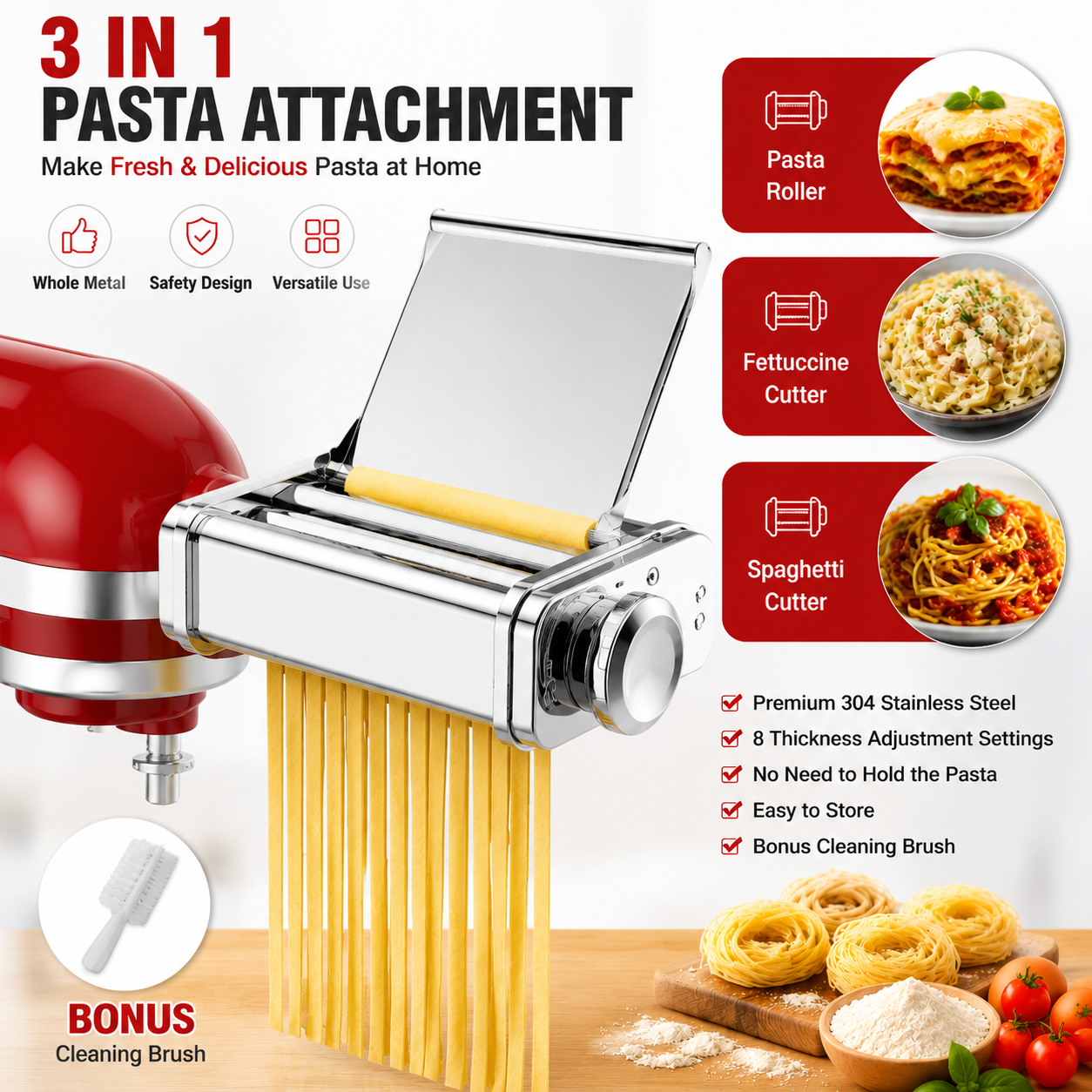 Gvode 3 in 1 Pasta Attachment  - Commercial Kitchen Juicer ulasan dan harga