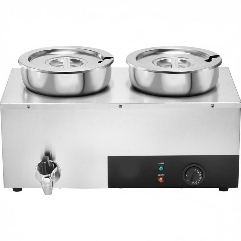 Electric Soup Warmer, Dual 7.4 - Bain Marie Food Warmer ulasan dan harga