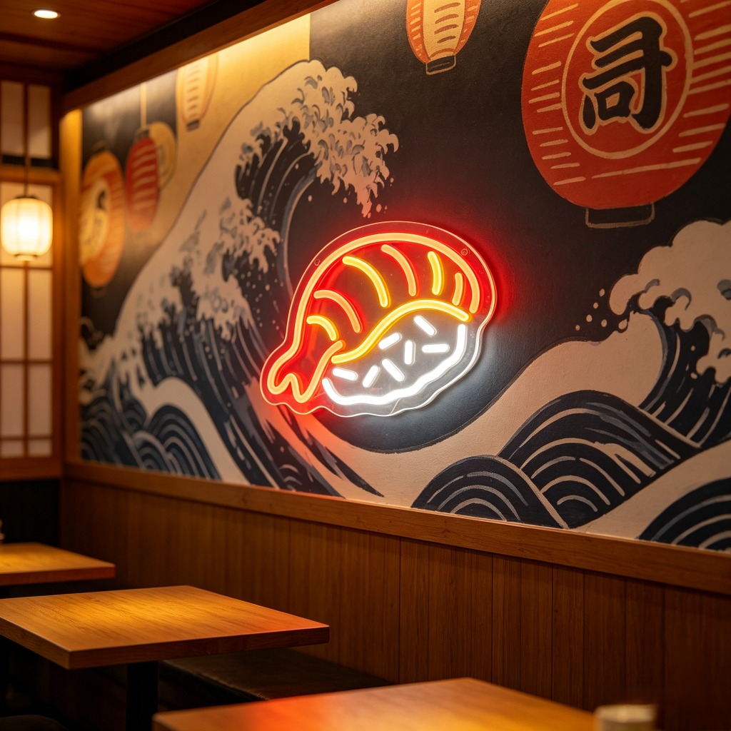 Creative Sushi LED Neon Light  - Commercial Kitchen Japanese ulasan dan harga
